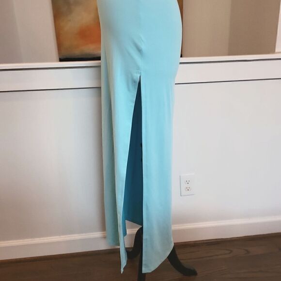 Susana Monoco One Shoulder Blue Dress SIZE L - Picture 4 of 4